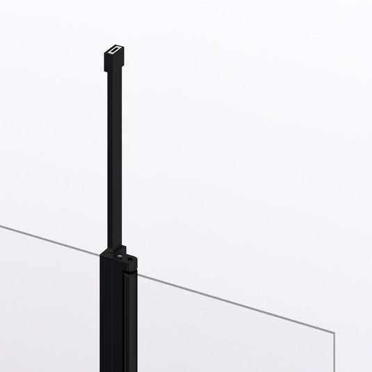 Kudos Divera Telescopic Support Bar for Walk-In - Matt Black - K22BTK1V06.2000-0001 - Envy Bathrooms Ltd