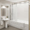 Kudos Inspire 8mm Recess Over Bath Curtain Shower Panel & Rail 1500x2000mm | 50BSPBRR