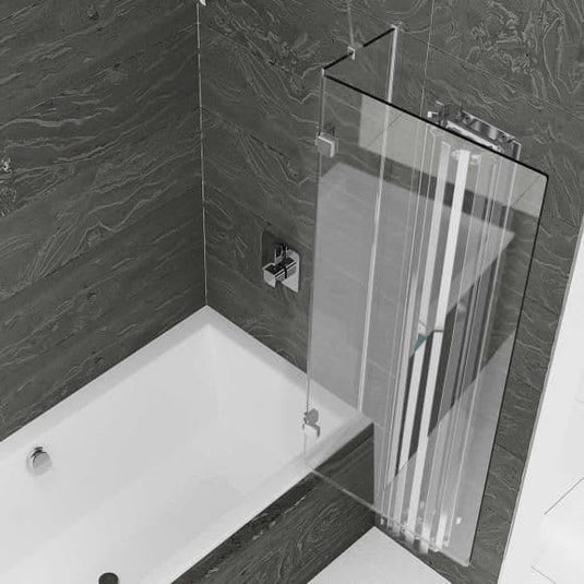 Kudos Inspire 950mm 2 Panel Out-Swing 6mm Bath Screen without Towel Rail (RH) - Envy Bathrooms Ltd