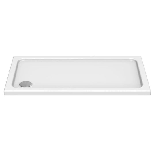 Kudos Kstone 1000 x 760mm Anti-slip Rectangle Shower Tray - White - Envy Bathrooms Ltd