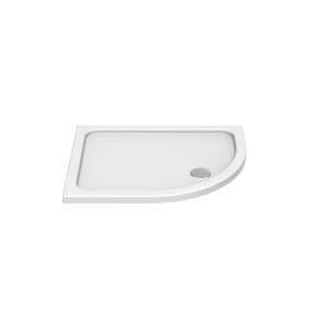 Kudos Kstone 1000 x 800mm Offset Quadrant Shower Tray (LH) - White - Envy Bathrooms Ltd