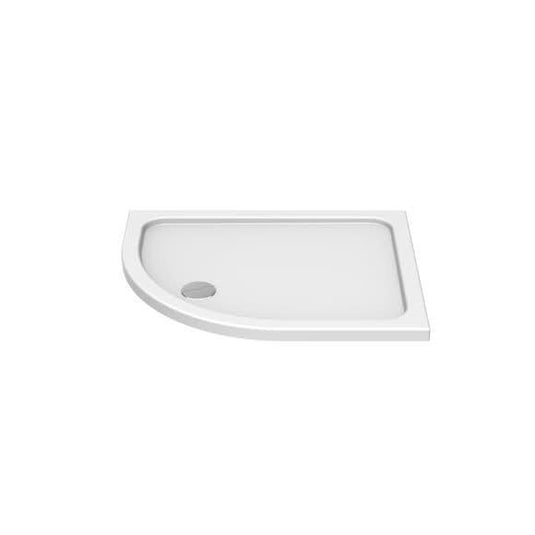 Kudos Kstone 1000 x 800mm Offset Quadrant Shower Tray (RH) - White - Envy Bathrooms Ltd