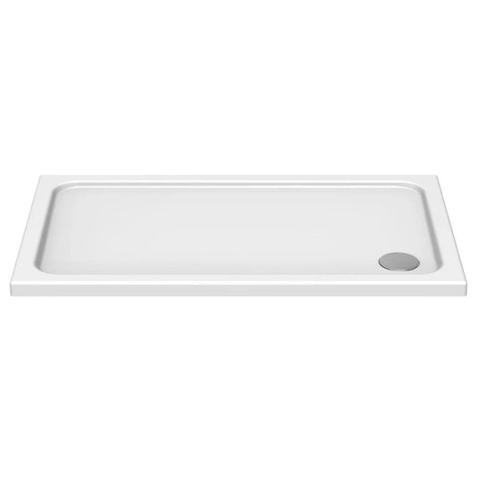 Kudos Kstone 1100 x 700mm Anti-slip Rectangle Shower Tray - White - Envy Bathrooms Ltd