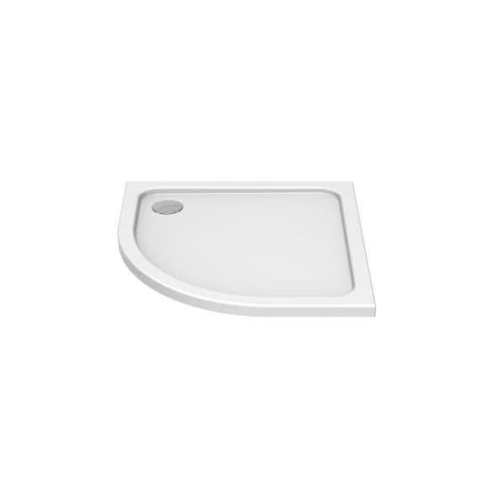 Kudos Kstone 900 x 800mm Offset Quadrant Shower Tray (RH) - White - Envy Bathrooms Ltd