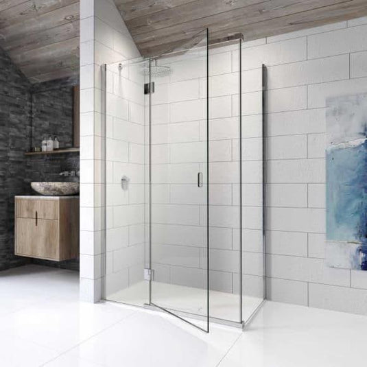 Kudos Pinnacle 8 1000mm Hinged Corner Door (LH) - Chrome - Envy Bathrooms Ltd