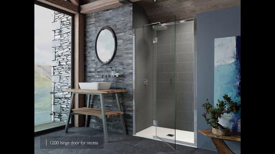 Kudos Pinnacle 8 1000mm Hinged Corner Door (LH) - Chrome - Envy Bathrooms Ltd