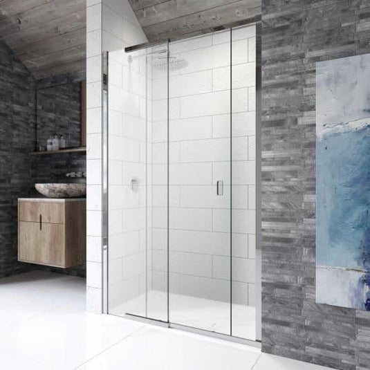 Kudos Pinnacle 8 1100mm Sliding Recess Door - Chrome - Envy Bathrooms Ltd