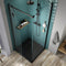 Kudos Pinnacle 8 700mm Side Panel for Hinged Shower Door | Matt Black | P8HC2SP70MBK