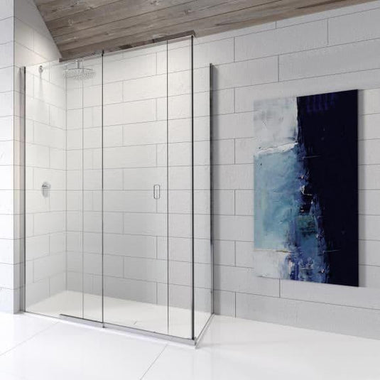 Kudos Pinnacle 8 700mm Side Panel For Sliding Shower Door - Chrome - Envy Bathrooms Ltd