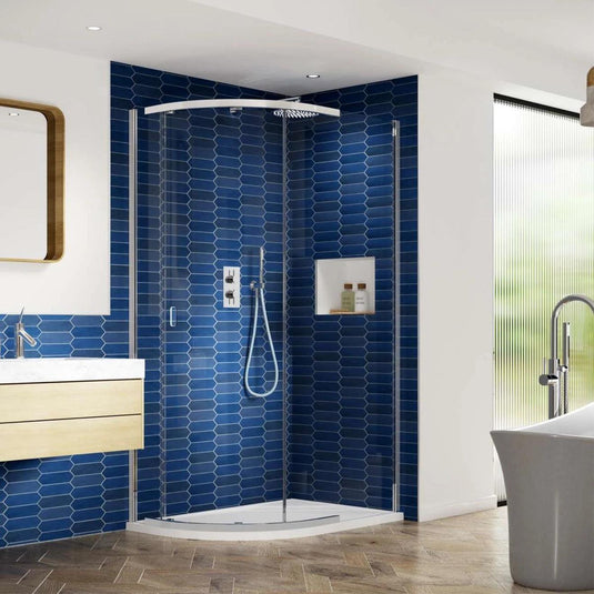 Kudos Pinnacle 8 900 x 800mm Offset Quadrant Shower Enclosure - Chrome - Envy Bathrooms Ltd