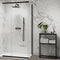 Kudos Pinnacle 8 900mm Side Panel for Sliding Shower Door | Matt Black | P8SC2SP90MBK