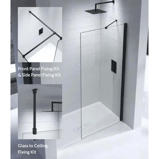 Kudos Ultimate 2 1000m Front Fixing Kit - Matt Black - 10WPFPFKMBK - Envy Bathrooms Ltd