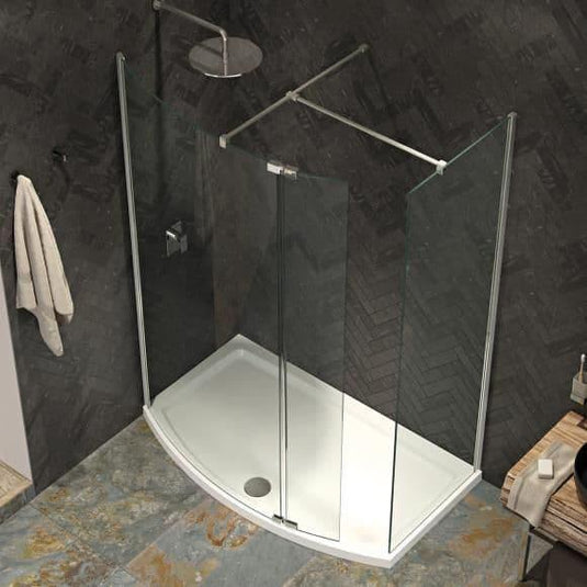 Kudos Ultimate 2 1200mm Wetroom Curved Panel (8mm Glass) - Envy Bathrooms Ltd