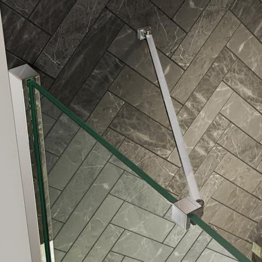 Kudos Ultimate 2 300mm Corner Angled Fixing Kit - Chrome - Envy Bathrooms Ltd