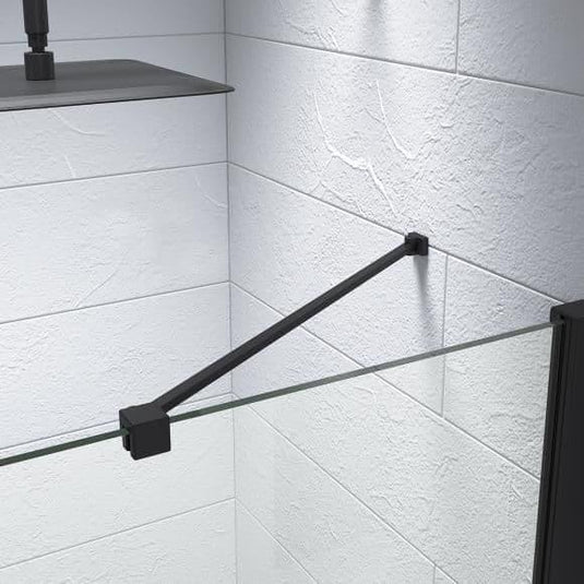 Kudos Ultimate 2 300mm Corner Angled Fixing Kit - Matt Black - 10WPGW30MBK - Envy Bathrooms Ltd