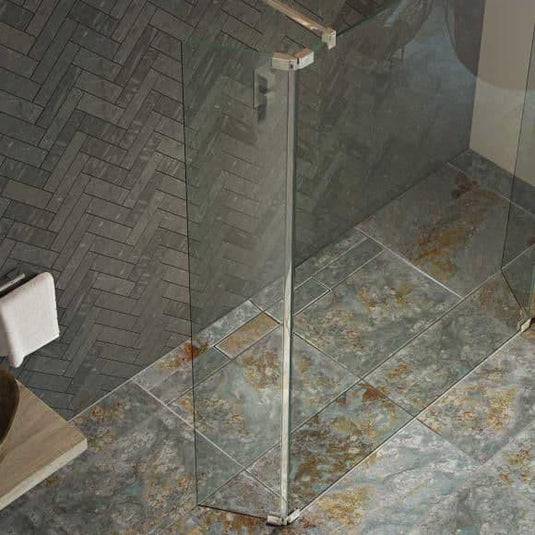 Kudos Ultimate 2 300mm Hinged Deflector Pane (RH - 10mm Thick)l - Chrome - Envy Bathrooms Ltd