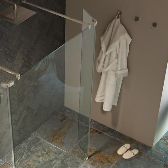 Kudos Ultimate 2 300mm Hinged Deflector Panel - Chrome (8mm Thick - LH) - Envy Bathrooms Ltd