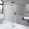 Kudos Ultimate 2 300mm Hinged Deflector Panel ( Left Hand - 10mm Thick) | Black | 10WPHINDPLHMBK
