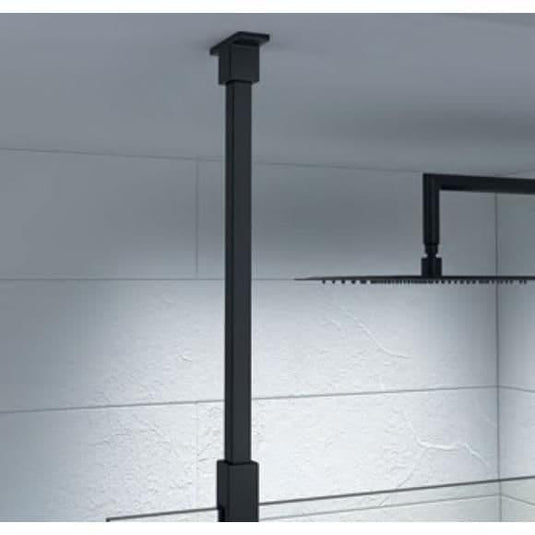 Kudos Ultimate 2 600mm Glass to Ceiling Fixing Kit - Matt Black - Envy Bathrooms Ltd