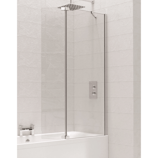 Kudos Ultimate10 Fold Away Bath Screen Deflector Panel (LH) - Chrome - 10BSWPFADPLH - Envy Bathrooms Ltd