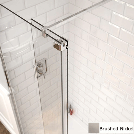 Kudos Ultimate10 Fold Away Bath Screen Deflector Panel (RH) - Brushed Nickel - 10BSWPFADPRHBRN - Envy Bathrooms Ltd