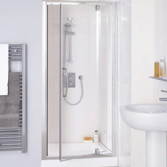 Lakes Semi Framed 700mm Pivot Door - Silver - LKVP070S - Envy Bathrooms Ltd