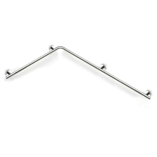 Lakes Series 400 Double Shower Handrail - 750 x 1125mm - Chrome - 4031SG05PM
