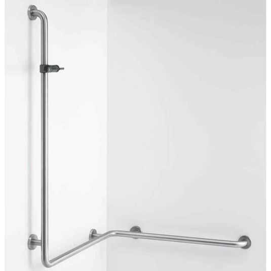 Lakes Series 400 Wall Handrail - 1200 x 560 x 775mm - Chrome - 4064SG05PM