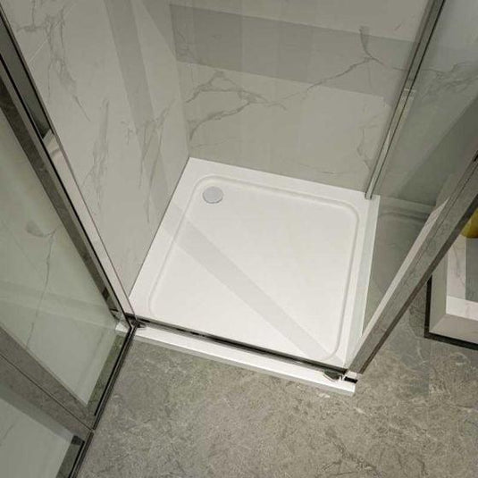 Merlyn Touchstone Square Shower Tray Without Waste - White - 900 x 900mm - S90SQTO - Envy Bathrooms Ltd