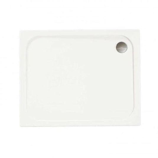 Merlyn MStone Rectangular Shower Tray with 90mm Fast Flow Waste - White - 1600 x 800mm - D168RT - Envy Bathrooms Ltd