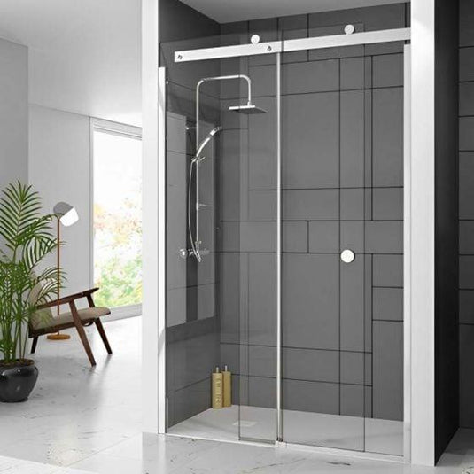 Merlyn 10 Series 1100mm Sliding Shower Door Left Hand - Chrome - M108251CL - Envy Bathrooms Ltd