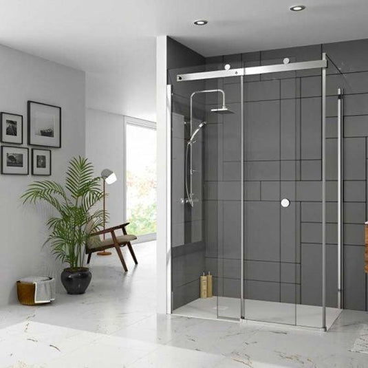 Merlyn 10 Series 1100mm Sliding Shower Door Left Hand - Chrome - M108251CL - Envy Bathrooms Ltd