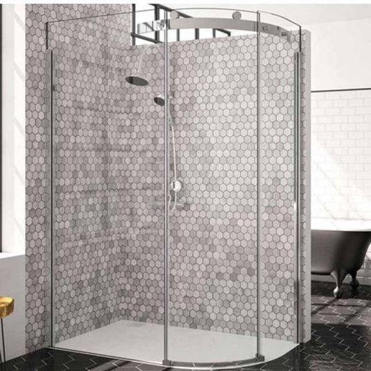 Merlyn 10 Series 1200 x 800mm 1 Door Offset Quadrant Shower Enclosure Right Hand - Chrome - M103243CR - Envy Bathrooms Ltd