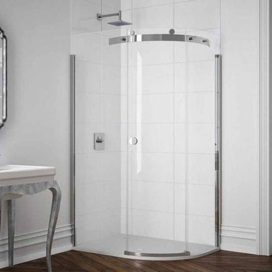 Merlyn 10 Series 1200 x 900mm 1 Door Offset Quadrant Shower Enclosure Right Hand - Chrome - M103241CR - Envy Bathrooms Ltd