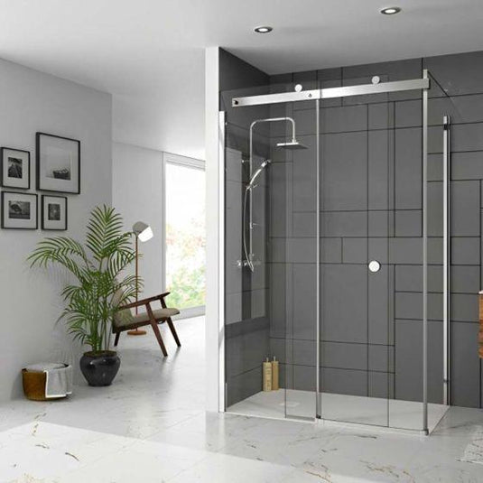 Merlyn 10 Series 1700mm Sliding Shower Door Left Hand - Chrome - M1081700CHL - Envy Bathrooms Ltd