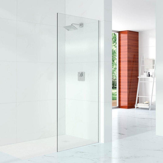 Merlyn 10 Series 400mm Shower Wall with Wall Profile Only - Chrome - S10SW400 - Envy Bathrooms Ltd