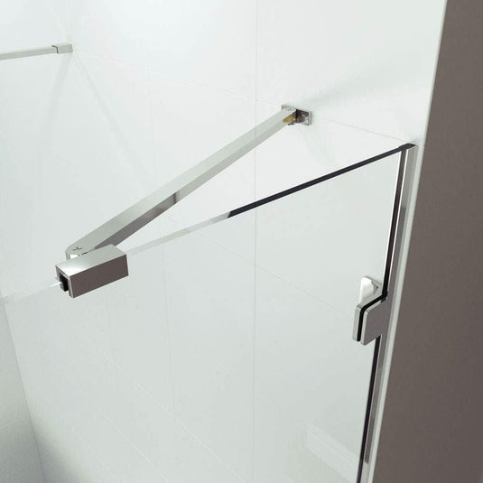 Merlyn 10 Series 400mm Shower Wall with Wall Profile Only - Chrome - S10SW400 - Envy Bathrooms Ltd