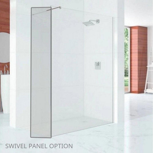 Merlyn 10 Series 400mm Shower Wall with Wall Profile Only - Chrome - S10SW400 - Envy Bathrooms Ltd