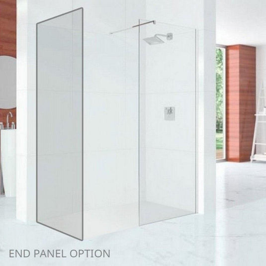 Merlyn 10 Series 400mm Shower Wall with Wall Profile Only - Chrome - S10SW400 - Envy Bathrooms Ltd