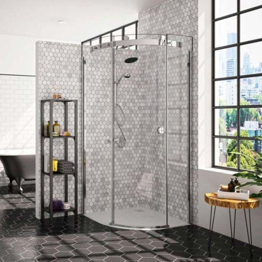 Merlyn 10 Series 800mm 1 Door Quadrant Shower Enclosure Right Hand - Chrome - M103211CR - Envy Bathrooms Ltd