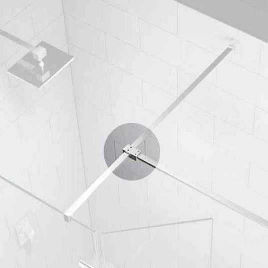 Merlyn 10 Series T Bracket - Chrome - SP0S8RTPSET - Envy Bathrooms Ltd