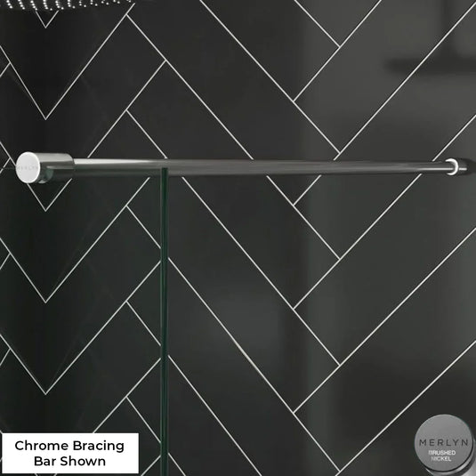 Merlyn 1000mm Wetroom Horizontal Bracing Bar - Brushed Nickel - N126BN - Envy Bathrooms Ltd