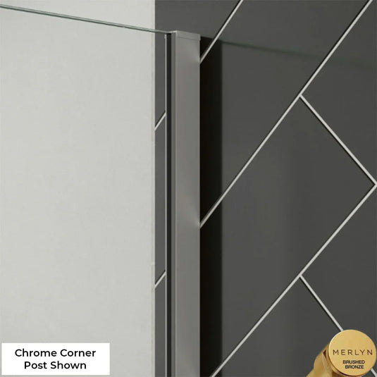 Merlyn 2000mm Wetroom Corner Post Profile - Brushed Bronze - 8WCRBBZ - Envy Bathrooms Ltd