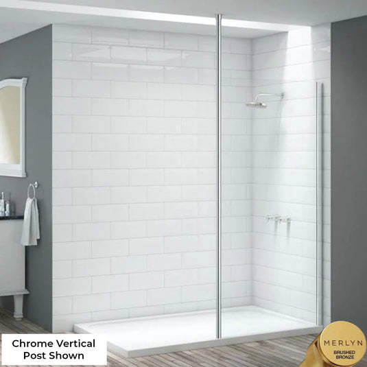 Merlyn 3000mm Vertical Post - Brushed Bronze - 3MCPBBZ - Envy Bathrooms Ltd