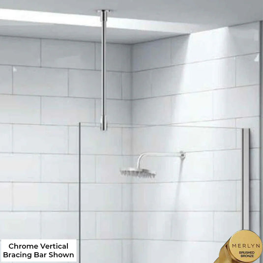 Merlyn 400mm Vertical Ceiling Bracing Bar - Brushed Bronze - CBB440BBZ - Envy Bathrooms Ltd