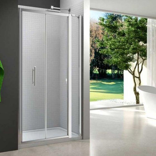 Merlyn 6 Series Bifold and Inline Panel - 700mm Shower Door 860-935mm - M67201P2H - Envy Bathrooms Ltd