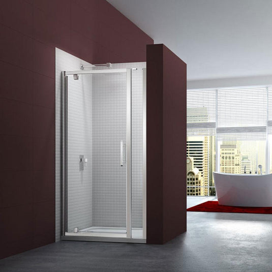 Merlyn 6 Series Pivot Shower Door and Inline Panel - 700mm Shower Door 690-740mm - M61201H - Envy Bathrooms Ltd