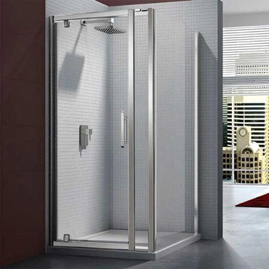 Merlyn 6 Series Pivot Shower Door and Inline Panel - 700mm Shower Door 860-935mm - M61211P1H - Envy Bathrooms Ltd