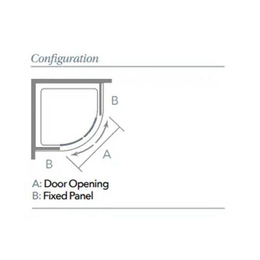 Merlyn 8 Series 1000mm 2 Door Quadrant Shower Enclosure - Chrome - M83231 - Envy Bathrooms Ltd