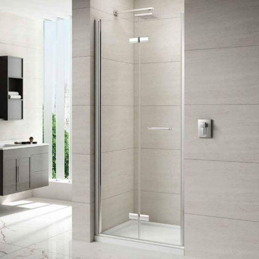 Merlyn 8 Series 1000mm Frameless Hinged Bifold Shower Door - Chrome - M87231 - Envy Bathrooms Ltd